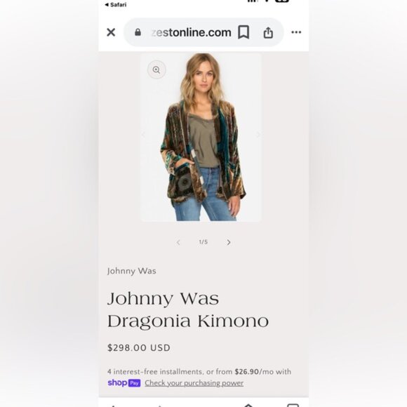 Johnny Was Velvet Multi Colored Cardigan - Picture 15 of 15